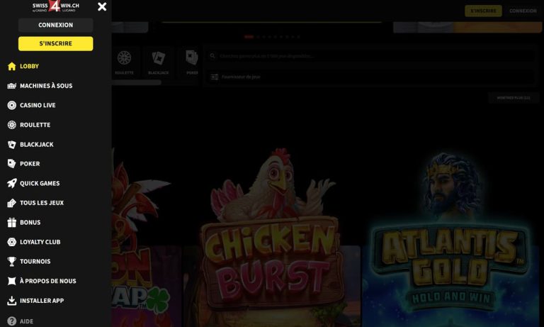 Swiss4win Casino adhésion