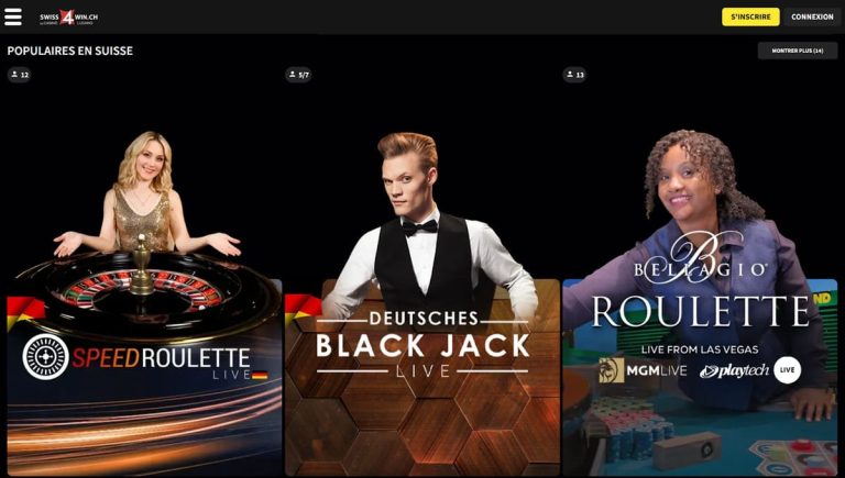 Swiss4win Casino jeux live